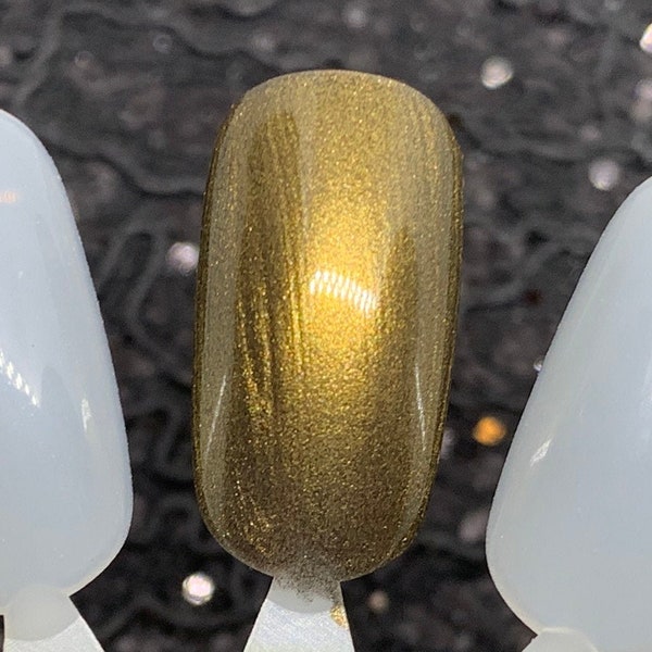 Mothman - Shimmery Bronze, Gold, Olive Green Cream Nail Polish