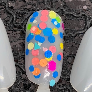 Molecule Magic - Neon Matte Glitter Nail Polish Top Coat