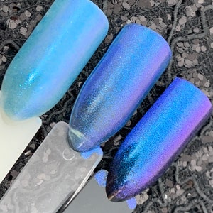 Interstellar - Sheer Iridescent Blue Color Shifting Nail Polish