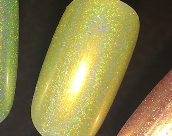 Sol - Bright Yellow Holographic Nail Polish