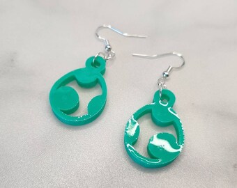 thumbnail image 2 of Yoshi Egg Earrings | Stainless Steel Game Character Jewelry | Nintendo Fan Gift 2 of 9
