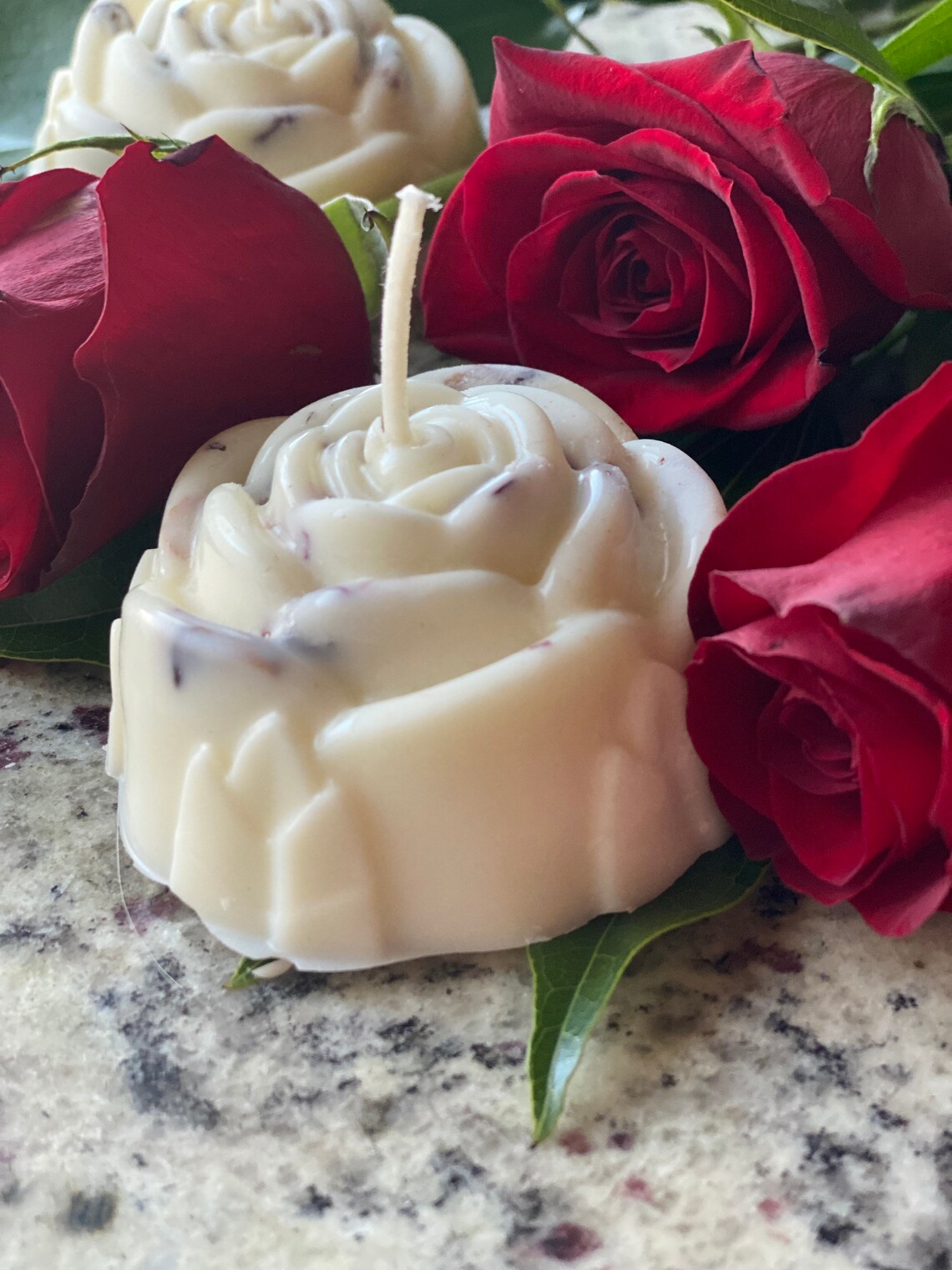 Vanilla Rose Candles Set of 3 Etsy