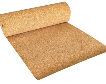 Cork rolls 10 mm thick as a whole roll in various lengths, width 1 m