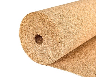 Roll cork in thickness 2 mm as a whole roll in various lengths, width 1 m