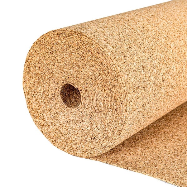 Rolled cork with a thickness of 2 mm as a whole roll in various lengths, width 1 m