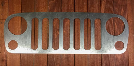 Jeep Wrangler Jk Offroad 24 Grill Wall Garage Art Etsy