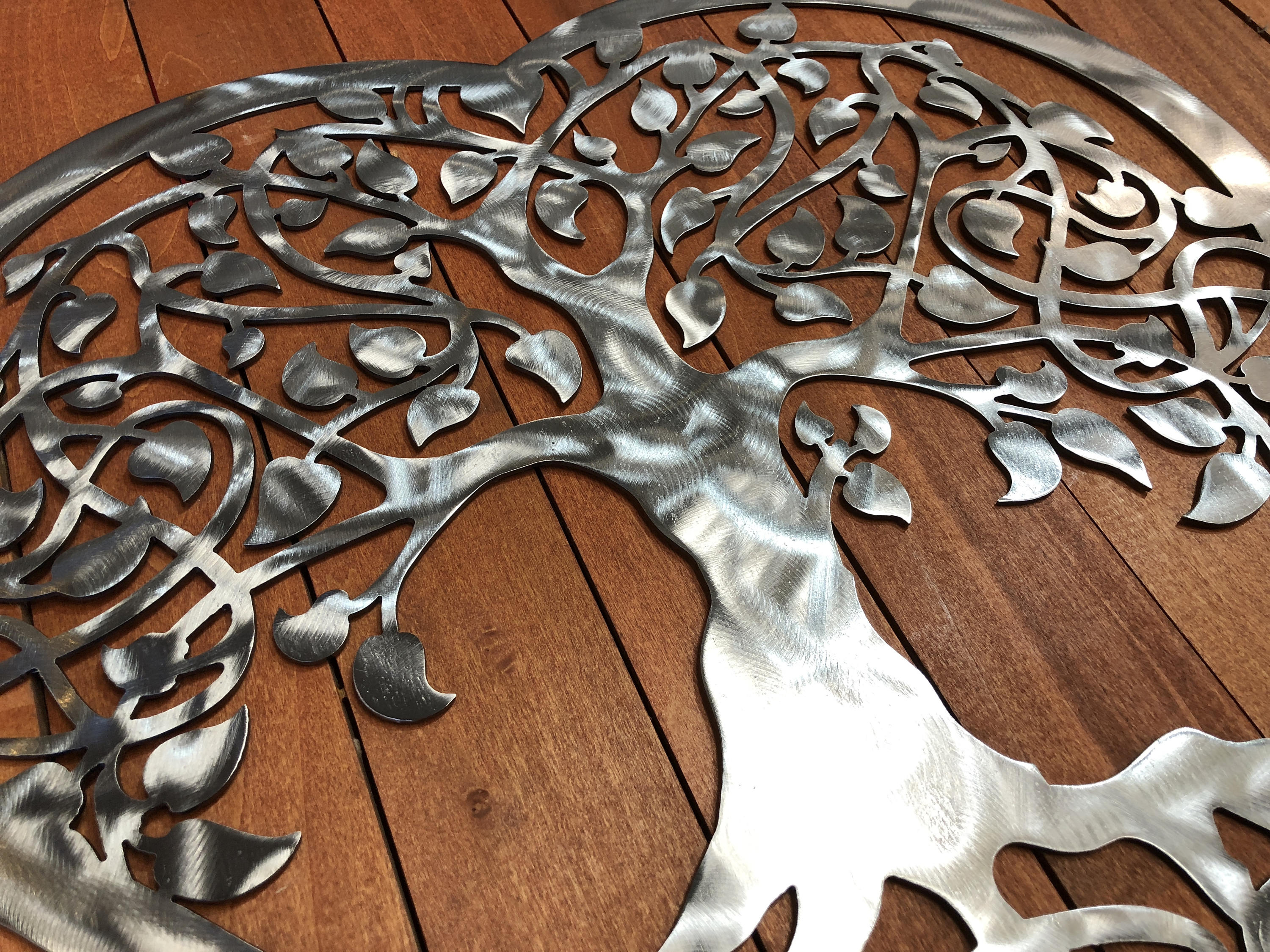 Heart Tree of Life Metal Art Decoration Etsy