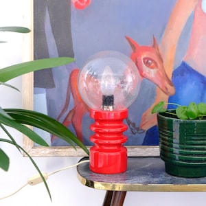 Bubble Lamp small table lamp Mid Century Atomic Age Table Top table lamp ceramic mini floor lamp glass lamp red 60s stylish pop art