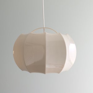 ILKA Plast Germany 1970s Vintage Space Age Cocoon grey greige taupe super rare! Ufo Bubble Pendant Lamp Design Lampshade Hanging Lamp