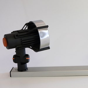 Vintage 70s Richard Essig Type 1553 ceiling spotlight spots lamp black orange chrome industrial modern design