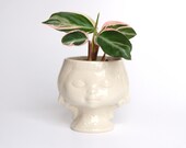 Vintage Bubihead Planter Flower pot Girl Face Plantpot Ceramic Stoneware Doll Face Face Vase Amphora Vessel Mug Modern