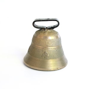 Swiss brass bronze bell / cowbell goat bell sheep bell table bell / antique old Switzerland collector gift traditional