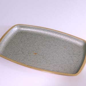 Vintage Mid Century Modern brass tray coated plate jewelry plate small plate storage bowl candlestick mcm decoration gift