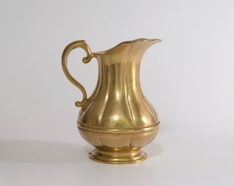 Vintage Brass Pitcher Vase Massive Mid Century Modern Design - Etsy