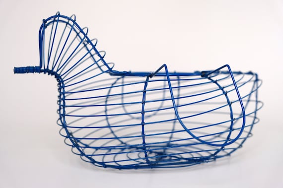 Eierkorb Metallkorb Drahtkorb Huhn Design Shabby Chic Oster Deko Geschenk Korb