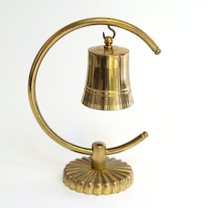 Beautiful brass table bell bright bell vintage antique old Swedish Christmas gift traditional