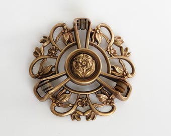 Art Nouveau antique bronze, solid! Canopy rosette ceiling canopy, heavy bell rosette, chandelier suspension, ceiling canopy brass