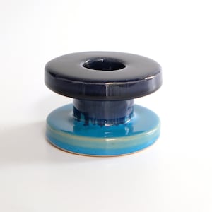Bjørn Wiinblad Studio Rosenthal Vintage Candlestick &#39;Boheme&#39; Interpretation Blue Ceramic Candle Holder Candlestick Gift