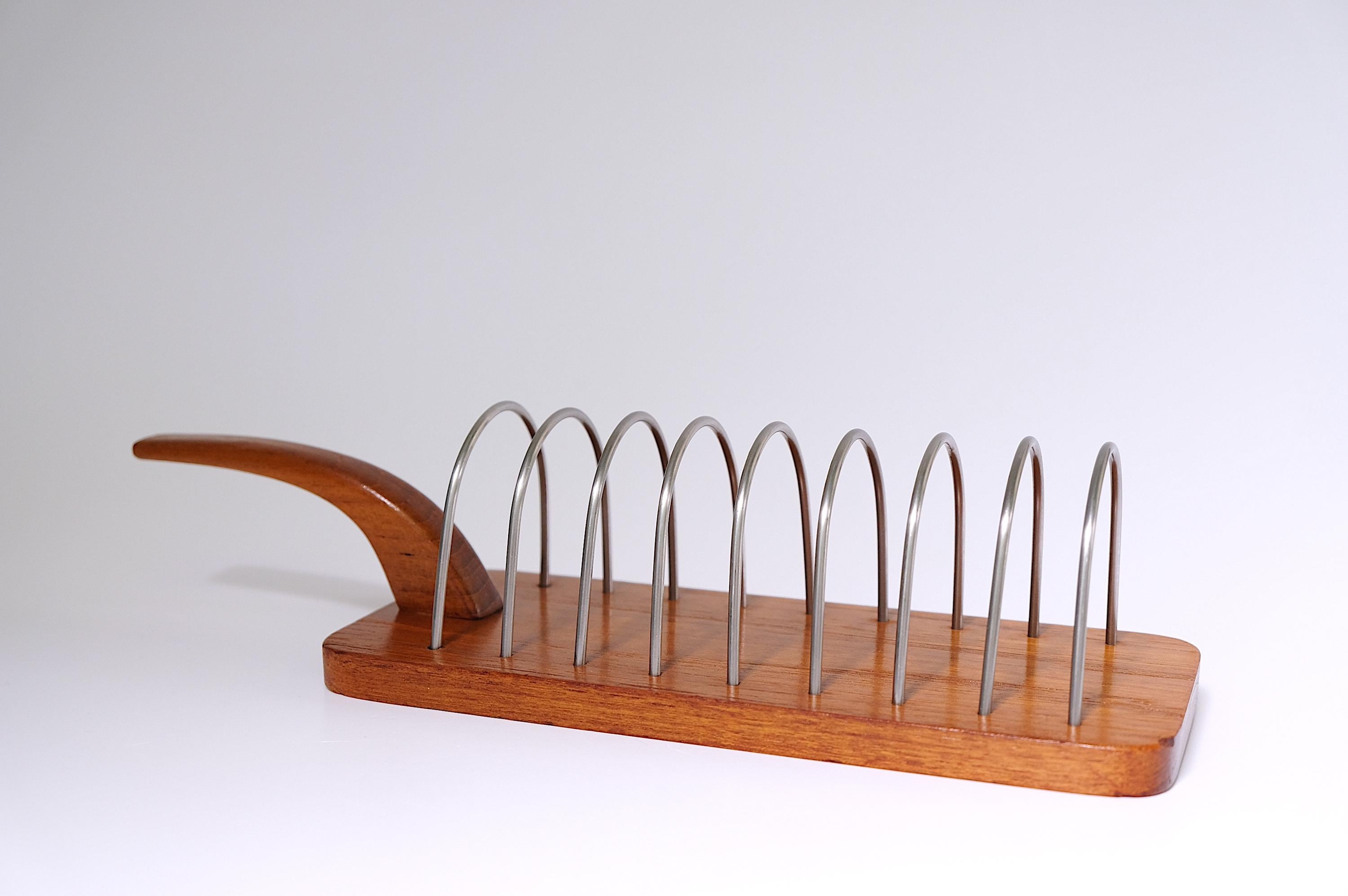 Vintage Toast Holder by Akta Teak, Karl Holmberg, Made in Sweden