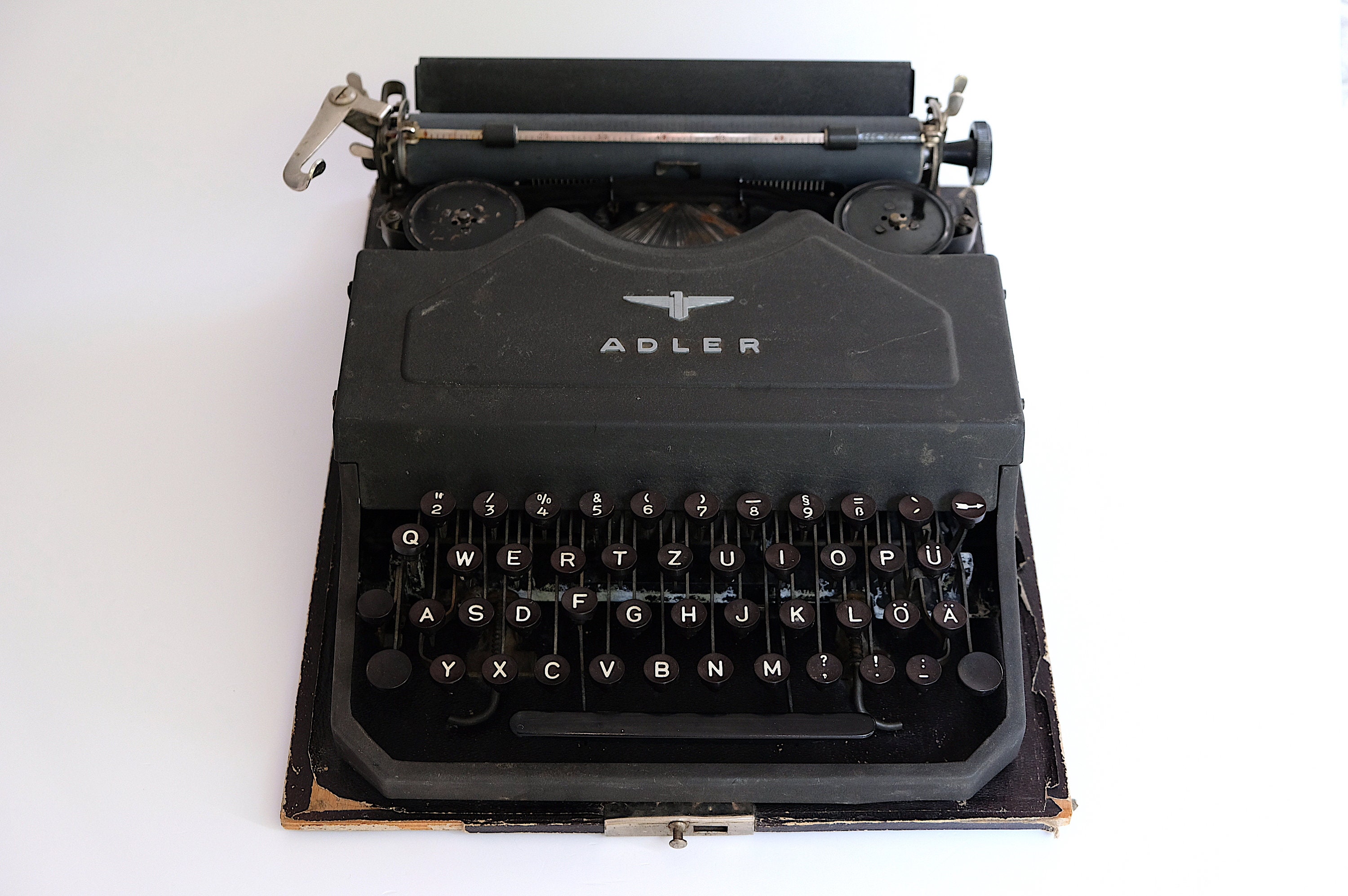 【美品】西ドイツ(当時)Adler 社製タイプライター アンティーク「アドラー」タイプライター、ドイツ製、1910～1930