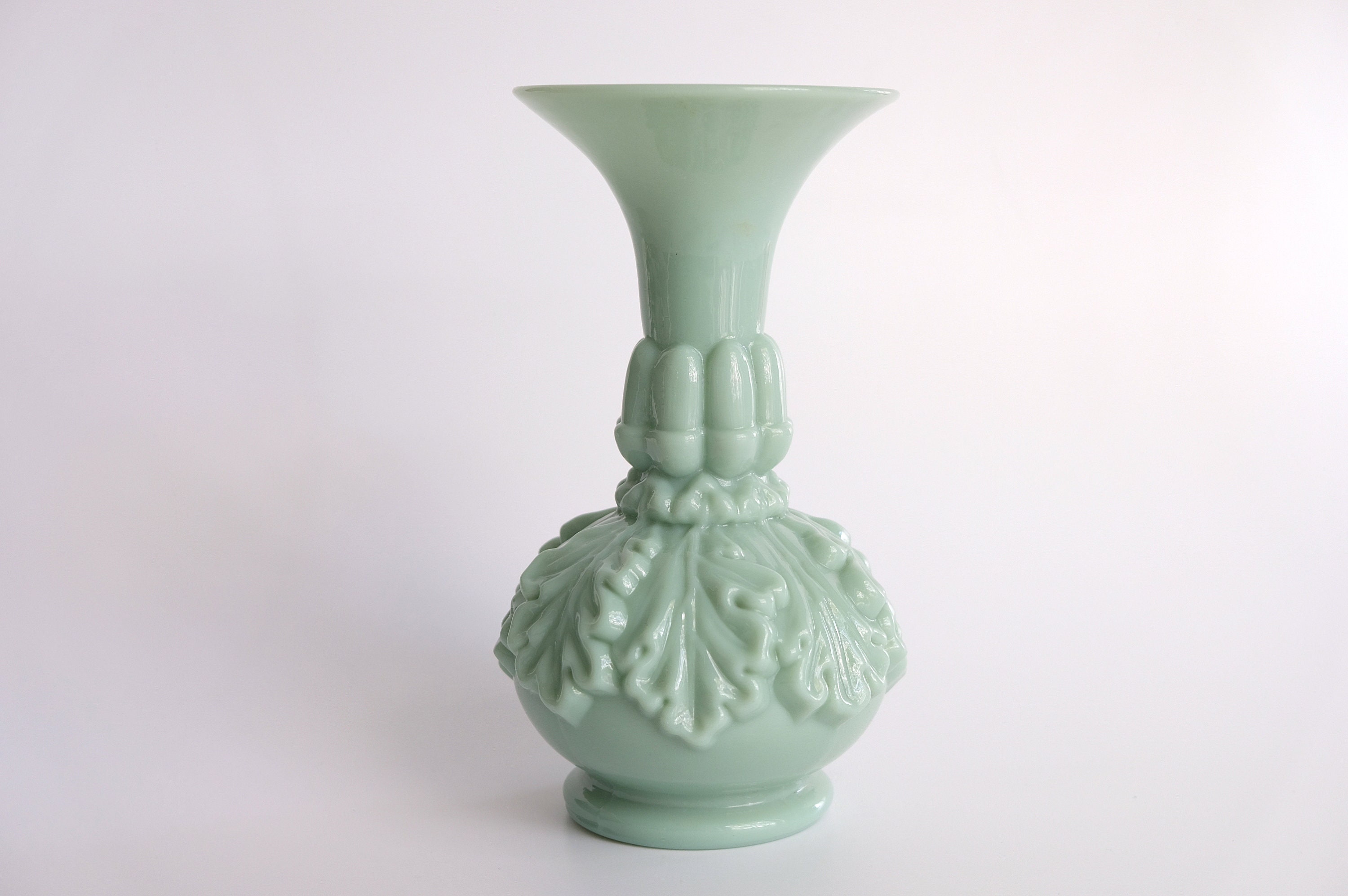 Service café en Opaline jadéite vintage made in France