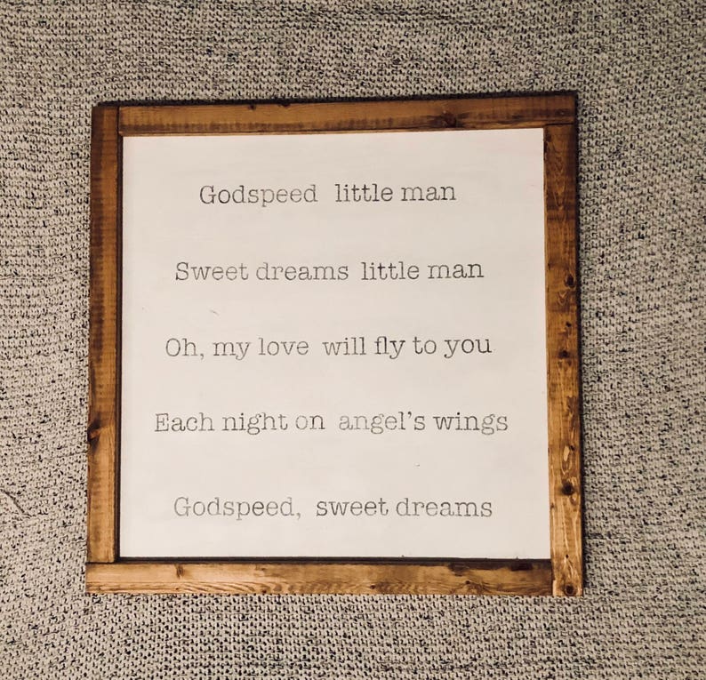 Godspeed Song Lyrics Nursery Signs Set of 2 Etsy