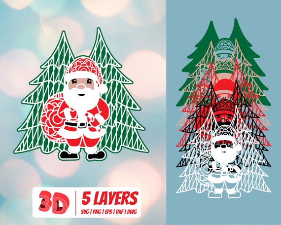 Download Svg Vector Christmas Mandala File For Cutting Multilayer Santa Claus 3d Mandala Svg Instant Download Christmas Svg 3d Mandala Paper Party Kids Kits How To 330 Co Il