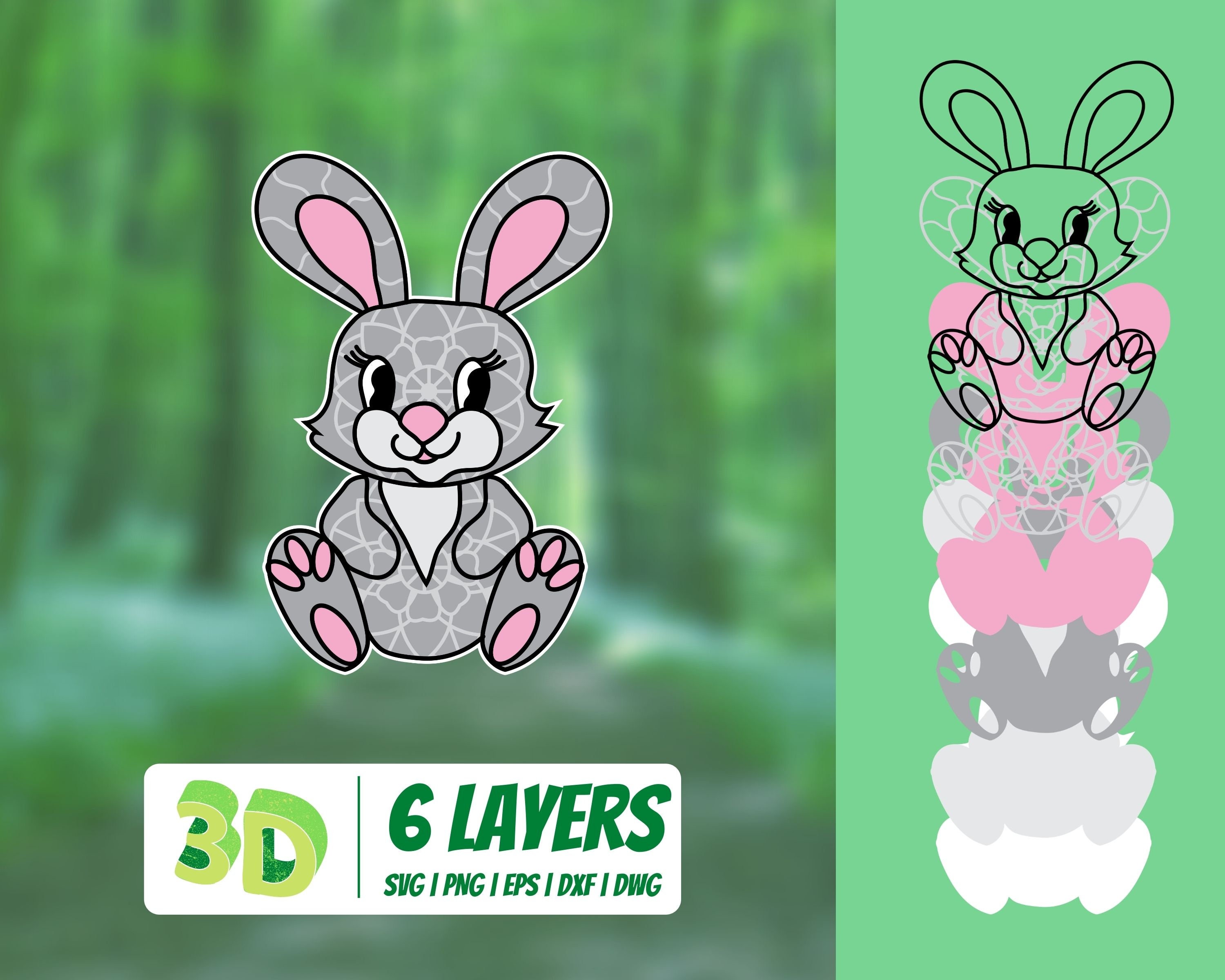 Download 3D Animals SVG Bundle Mandala Cricut Fox Clip Art | Etsy