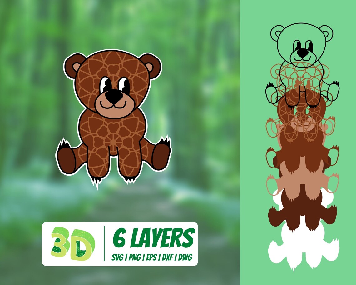 Download 3D Animals SVG Bundle Mandala Cricut Fox Clip Art | Etsy