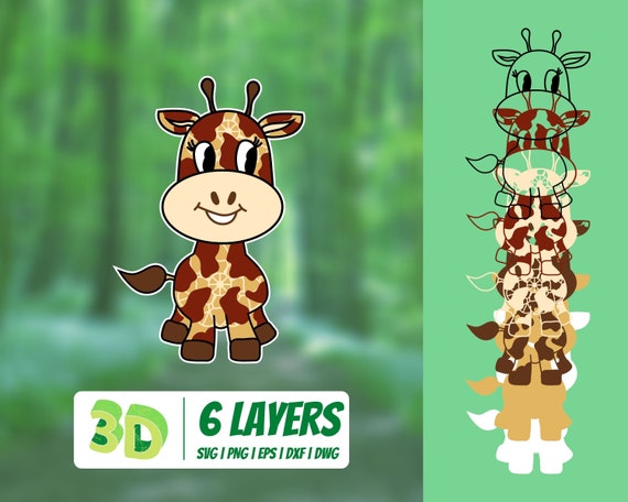 Download 3D Giraffe SVG Cut File Mandala Cricut Animals Clip Art | Etsy