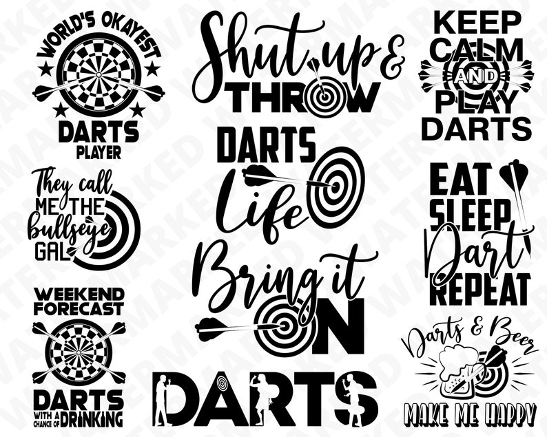 10 DARTS SVG BUNDLE dart game svg instant download darts | Etsy
