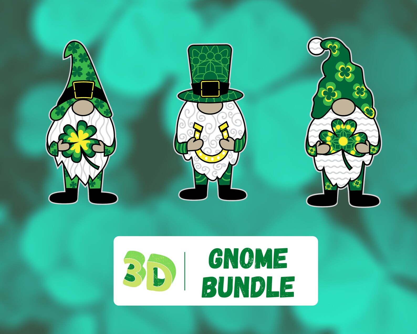 Download 3D Patricks Day Gnome SVG Bundle Mandala Shamrock Cricut ...
