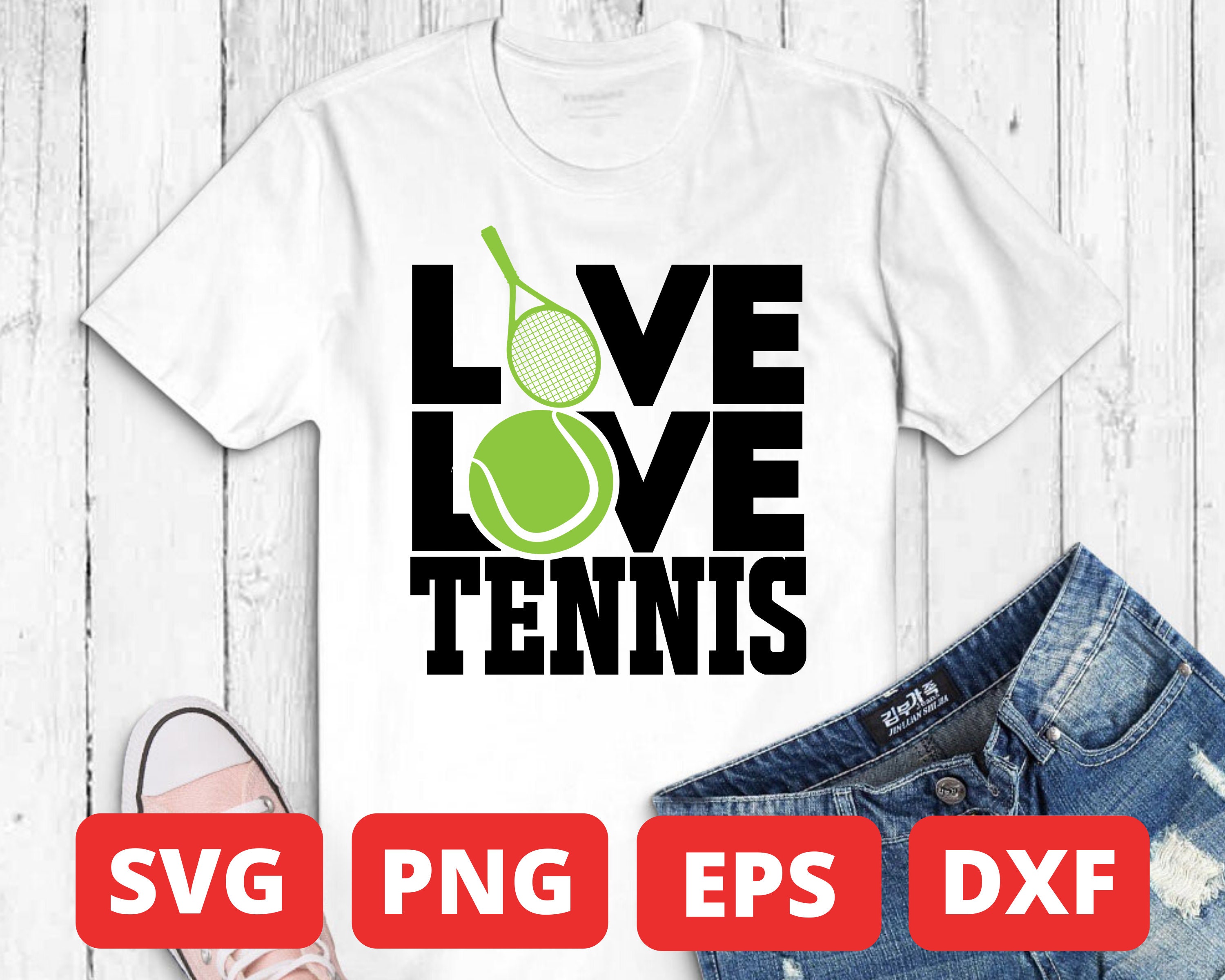 Download Live love tennis SVG CUT FILE tennis lover svg racket | Etsy