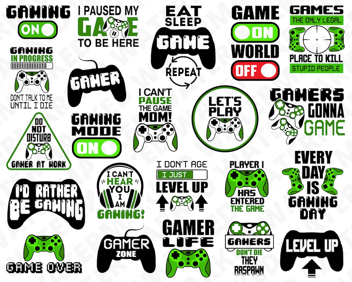 Gaming Svg Bundle Video Games Svg Gamer Instant Download Etsy