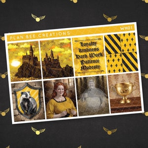Ordinato - Giallo* Medievale Mago Scuola Tema Casa // [Bliss Kit] Kit adesivi per pianificatore settimanale per pianificatore standard da 1,5 pollici verticale