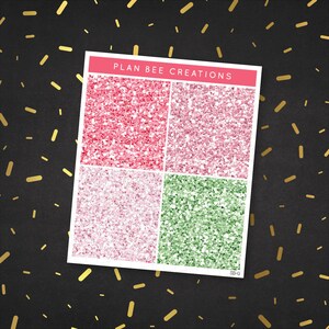 Kit a tema fragola naturalmente dolce // [Intestazioni glitterate abbinate] Kit adesivi per planner settimanale per planner verticale standard da 1,5 pollici di larghezza