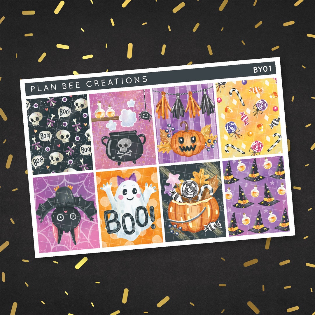 Boo-yah Halloween Themed Kit // bliss Kit Weekly Planner - Etsy