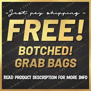 LIVRE! Oops Grab Bag Stickers - Kits, Personagens, Foil, Misfits, Destash / Adesivos de planejador semanal para padrão vertical de 1,5 polegadas de largura