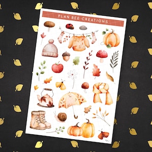 Gezellige herfst* - herfstherfsttrui weerthema//journalingstickers, decoratieve plannerstickers voor scrapbooking, Bullet Journal, TN's