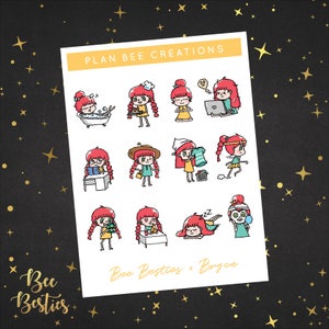 Bryce - Bee Besties // [Échantillonneur multi-tâches] Stickers fonctionnels pour agenda