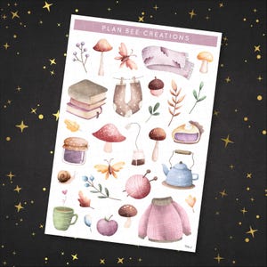 Faerie Fall* - herfst herfst trui weer pastel//journaling stickers, decoratieve planner stickers voor scrapbooking, bullet journal, TNs
