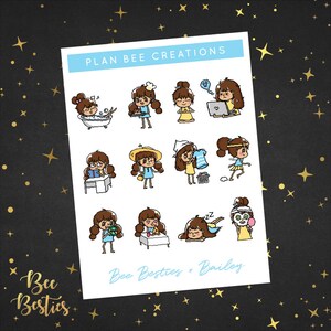Bailey - Bee Besties // [Campione multi-task] Adesivi per pianificatore funzionale