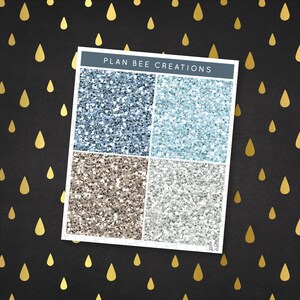Pluviophile - Storm Raining Themed Kit // [Matching Glitter Headers] Wöchentlicher Planer Sticker Kit für Standard 1,5 Zoll breite Planer Vertikale