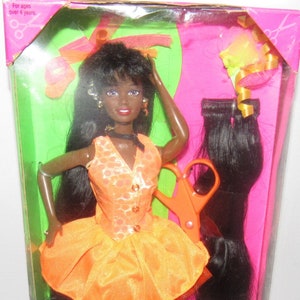 MIB NRFB Cut and Style Beautiful Rare Black Barbie #12642 Circa 1994