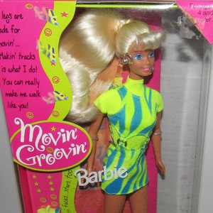 MIB NRFB Gorgeous &quot;Movin&#39; Groovin&#39; Barbie #17714 Circa 1997