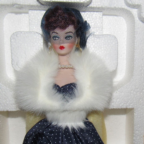 Stunning MIB & NRFB Limited Ed. Red Hair "Gay Parisienne Barbie 1959 Reproduction Porcelain Barbie 1st In Series Circa 1991