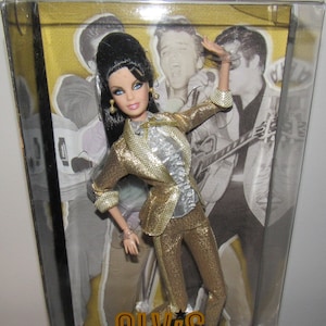 MIB NRFB Elvis Presley Barbie Doll Collector# T7907 Mattel