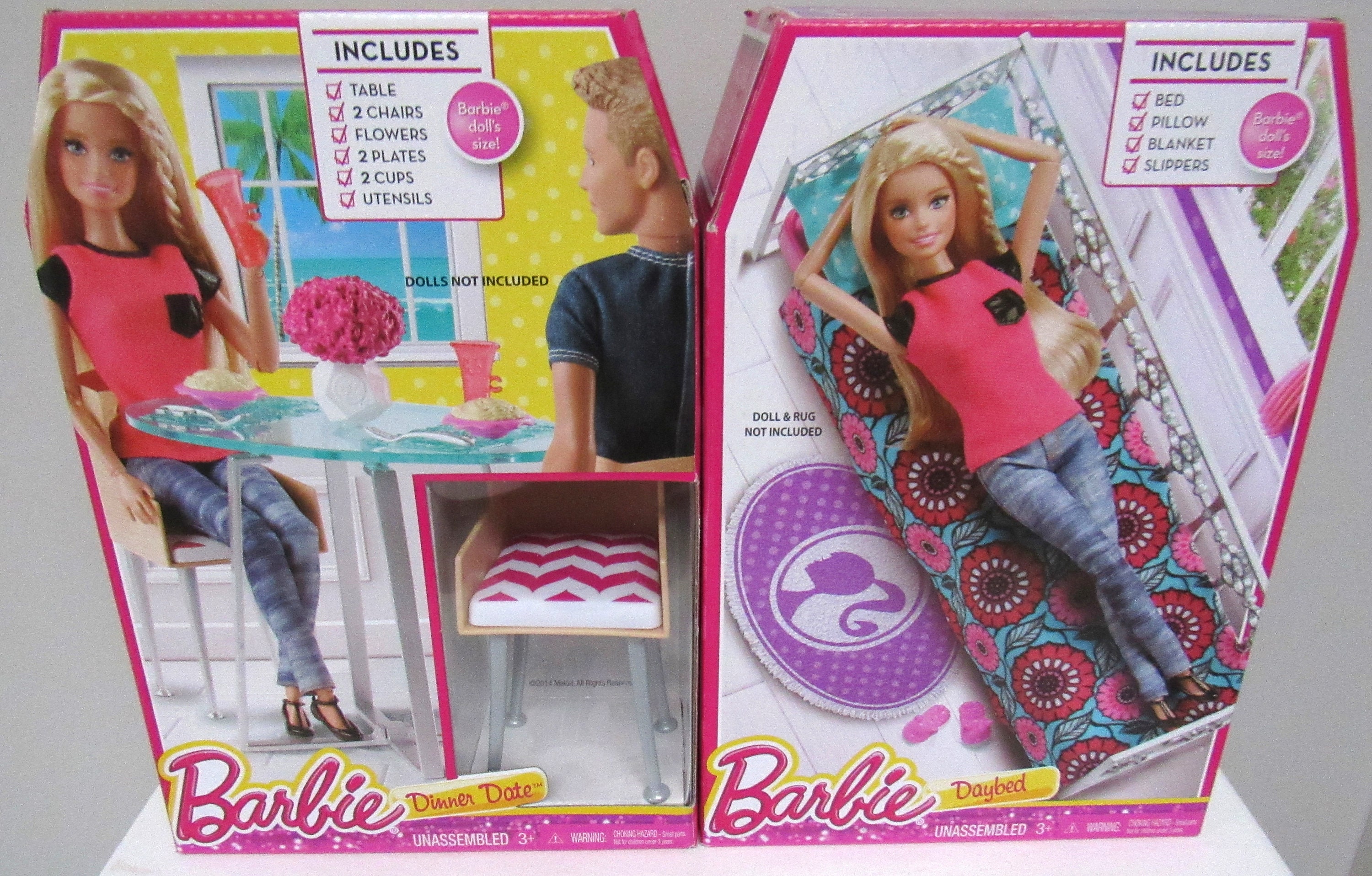 MIB NRFB Mattel Barbie daybed and Dinner Date Furniture Etsy Norway