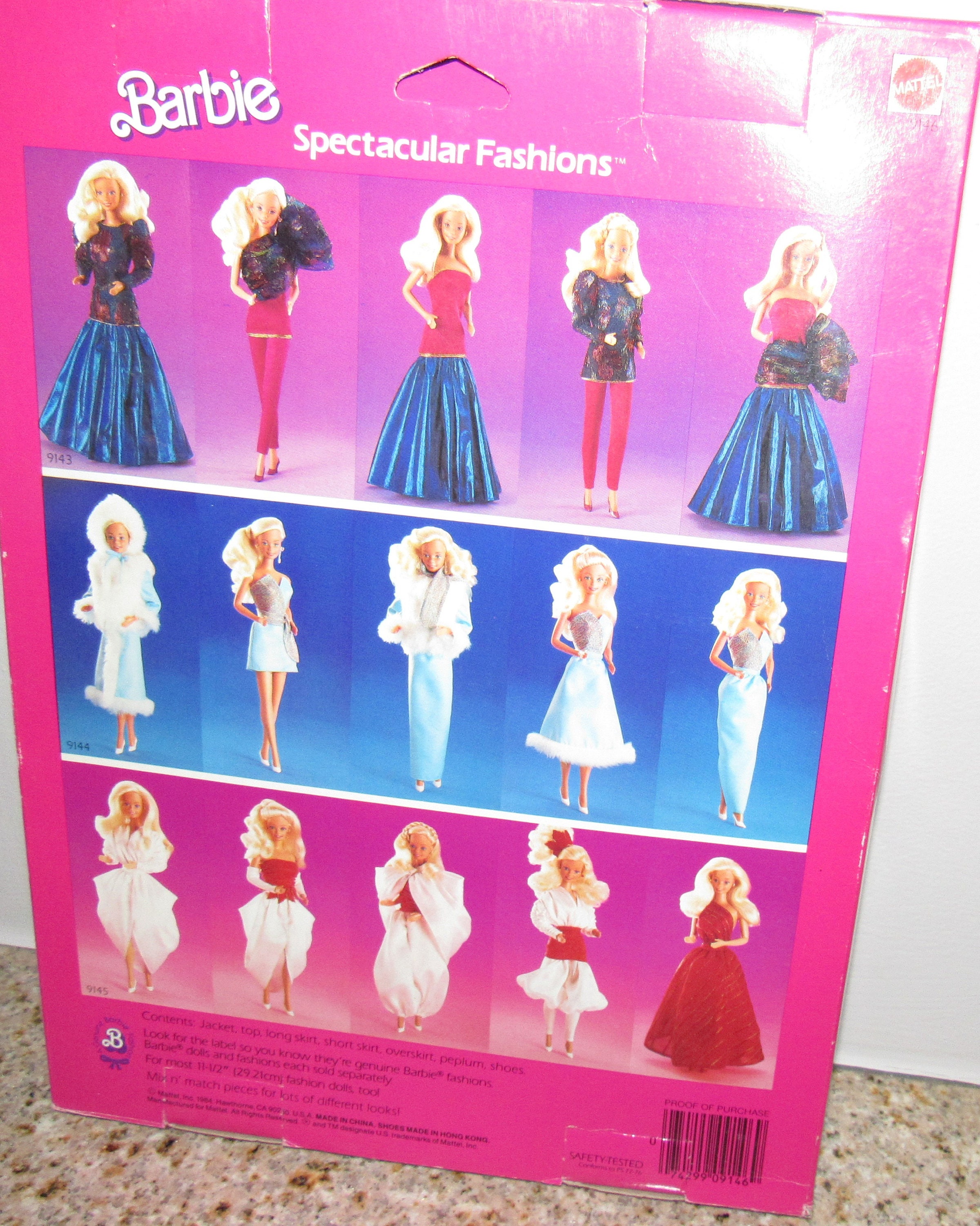 Vintage MIB & NRFB Barbie Spectacular Fashions 9146 Circa 1985