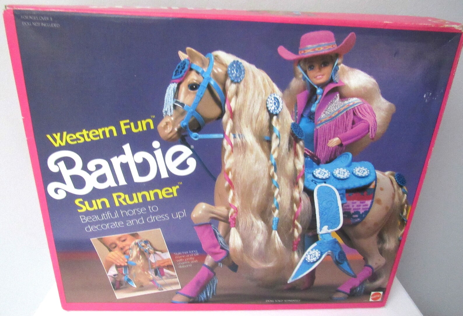 Barbie Sun Runner Cheval Vintage 1989 - Mattel - Occasion, Couleur Marron